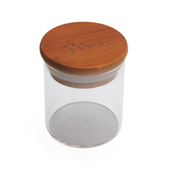 CANNY Bamboo Storage Jar – Premium Bamboo Stash Jar and Lid. Air-Tight Smell Proof Container Odor Resistant - Food Storage